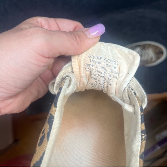 Madewell Sidewalk Sneakers Size 7 Brown White Leopard Print Low Top Lace Up - Picture 9 of 9